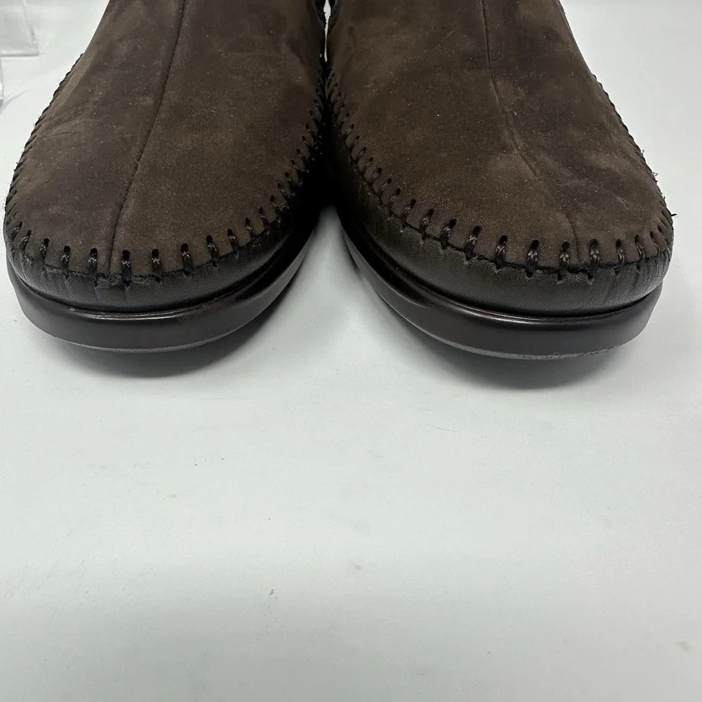 SAS Women's 7.5 DREAM Brown Leather & Suede Tripad Comfort Loafer